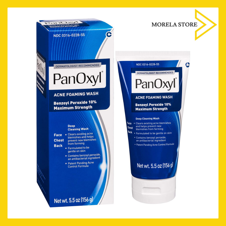 [HCM]Sữa rửa mặt kháng khuẩn dành cho da dầu mụn PanOxyl Acne Foaming Wash Benzoyl Peroxide 10% Maximum Strength Antimicrobial 156g
