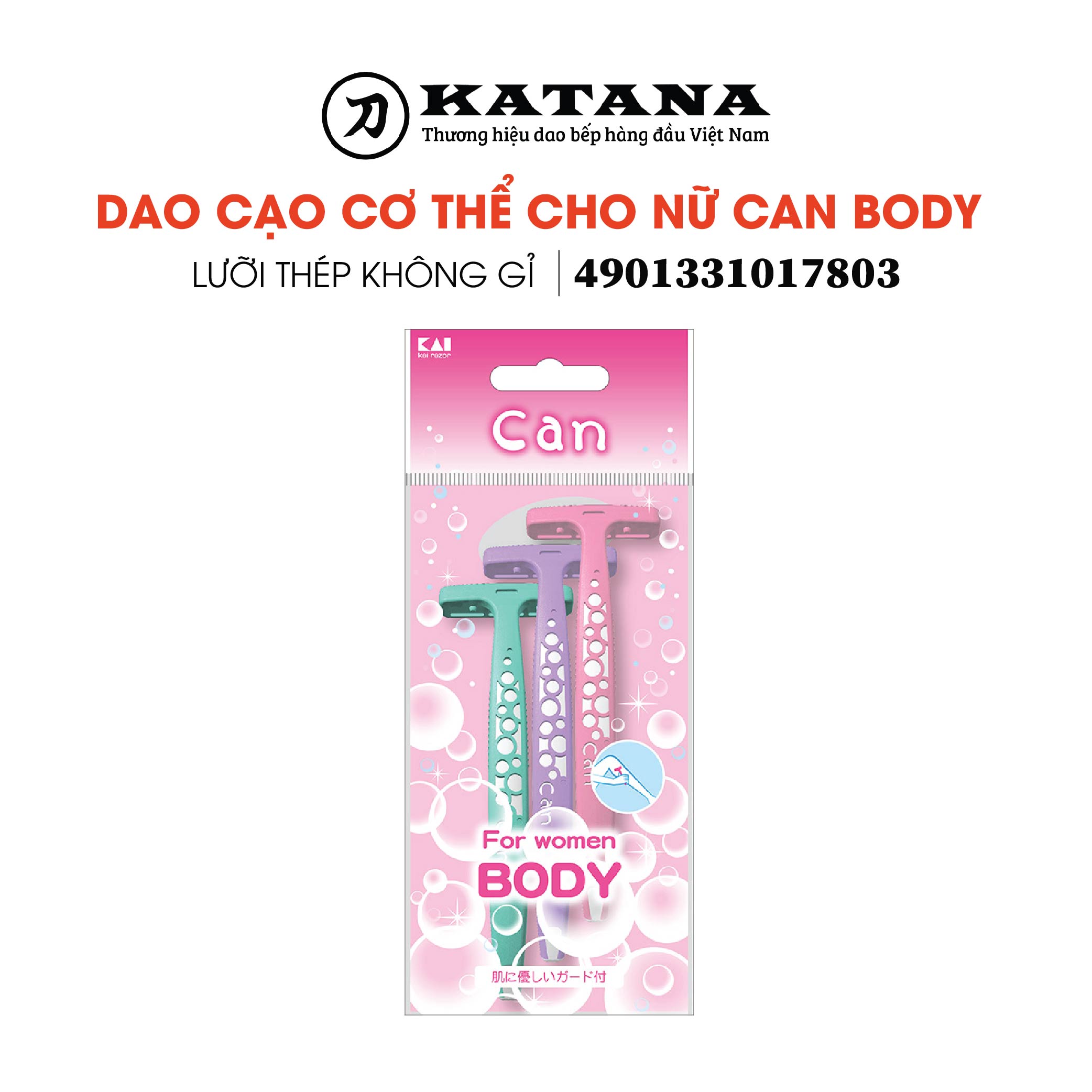 Dao Cạo Lông Cơ Thể Cho Nữ Can Body - Bộ 3 Chiếc