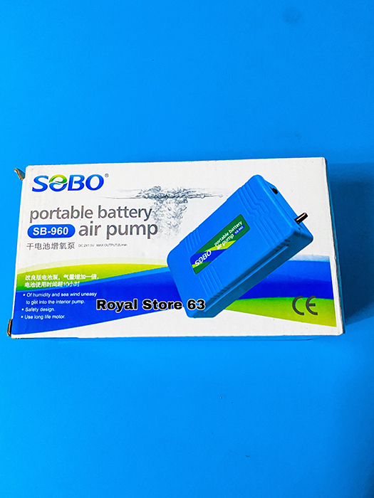 Máy tạo Oxy bằng pin cho bể cá Sobo Sb960