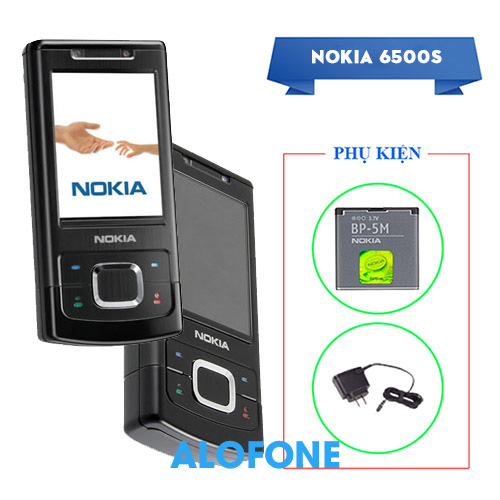 [HÀNG CHÍNH HÃNG - TẶNG PIN SẠC] Điện thoại nắp trượt Nokia 6500s giá rẻ vỏ nhôm sang trọng chắc chắ