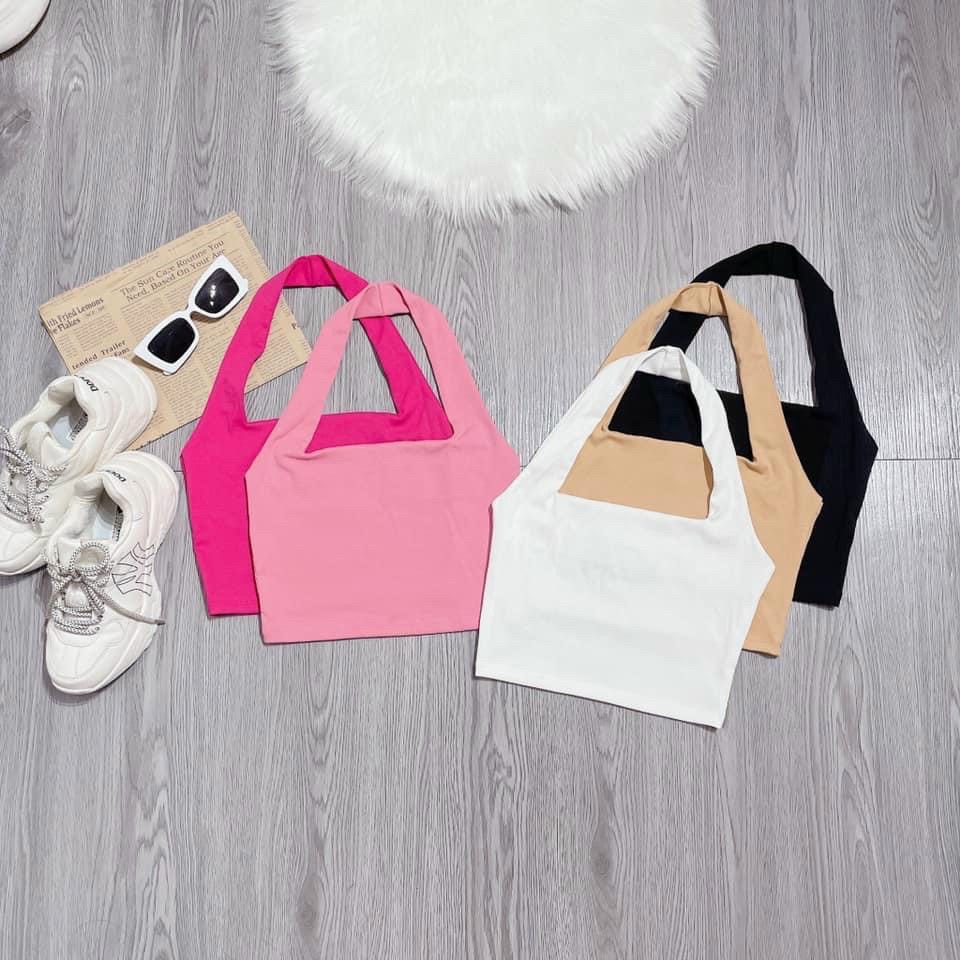 Áo Ống Croptop Cổ Yếm Hở Lưng Sau Kiểu Cách Vải Co Giãn Tốt Thoáng Mát TTKXA0157