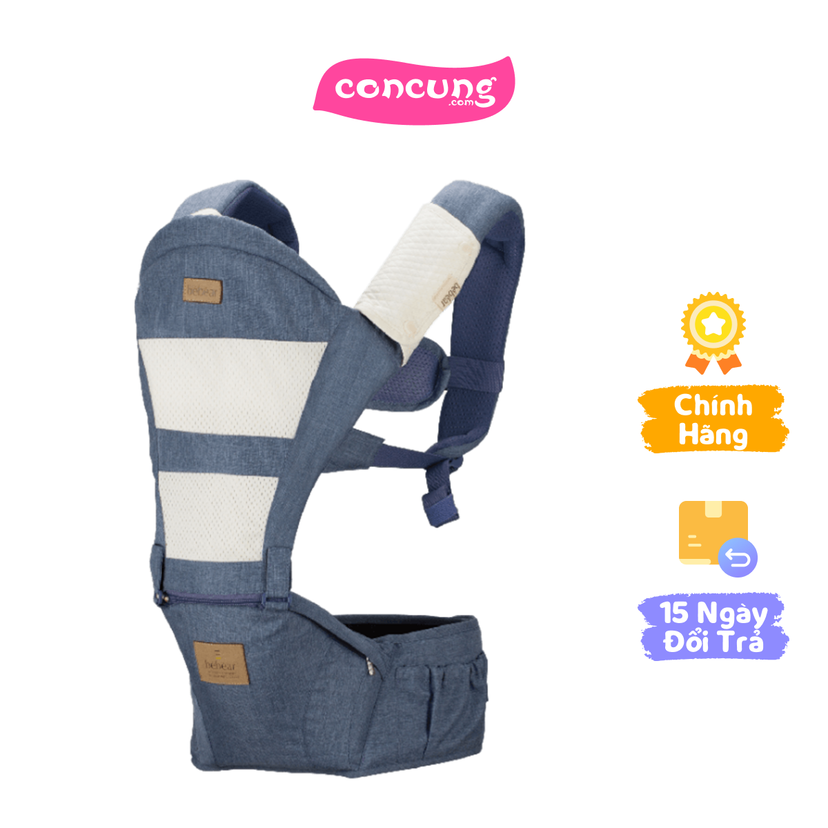 Địu có bệ đỡ cho bé C11 BeBéar (xanh)