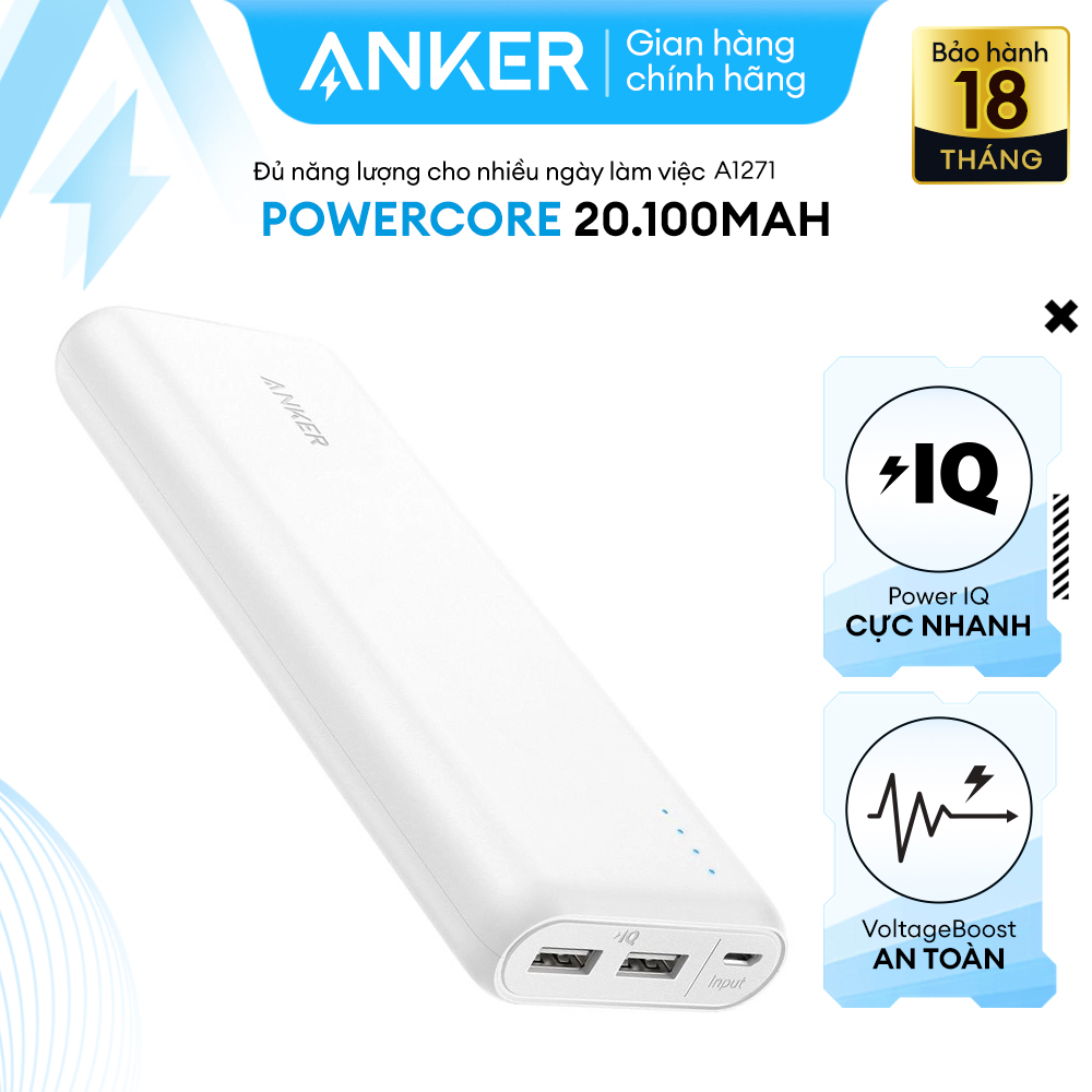 Sạc dự phòng ANKER PowerCore 20100mAh - A1271