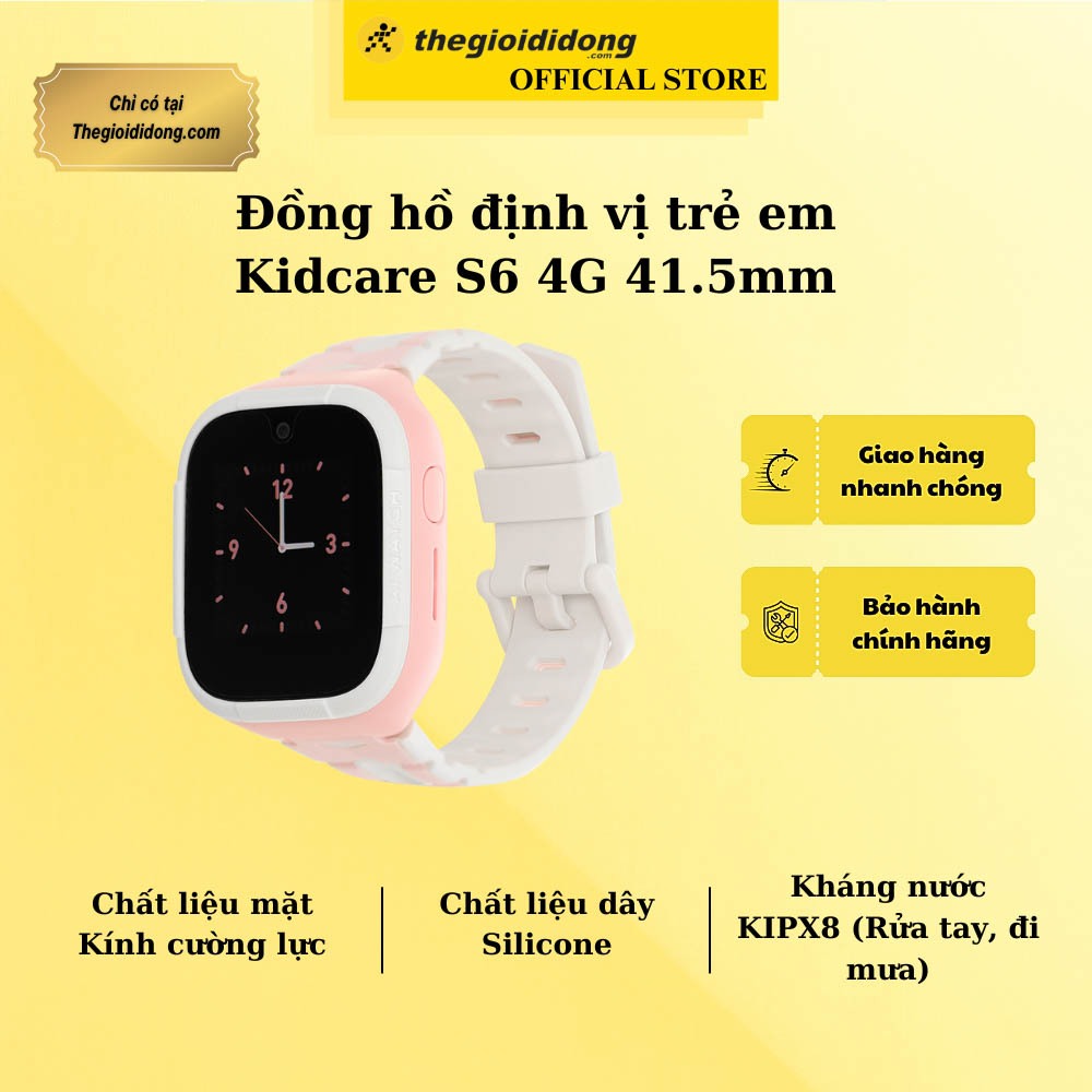 Đồng hồ định vị trẻ em Kidcare S6 4G 41.5mm - Hàng chính hãng