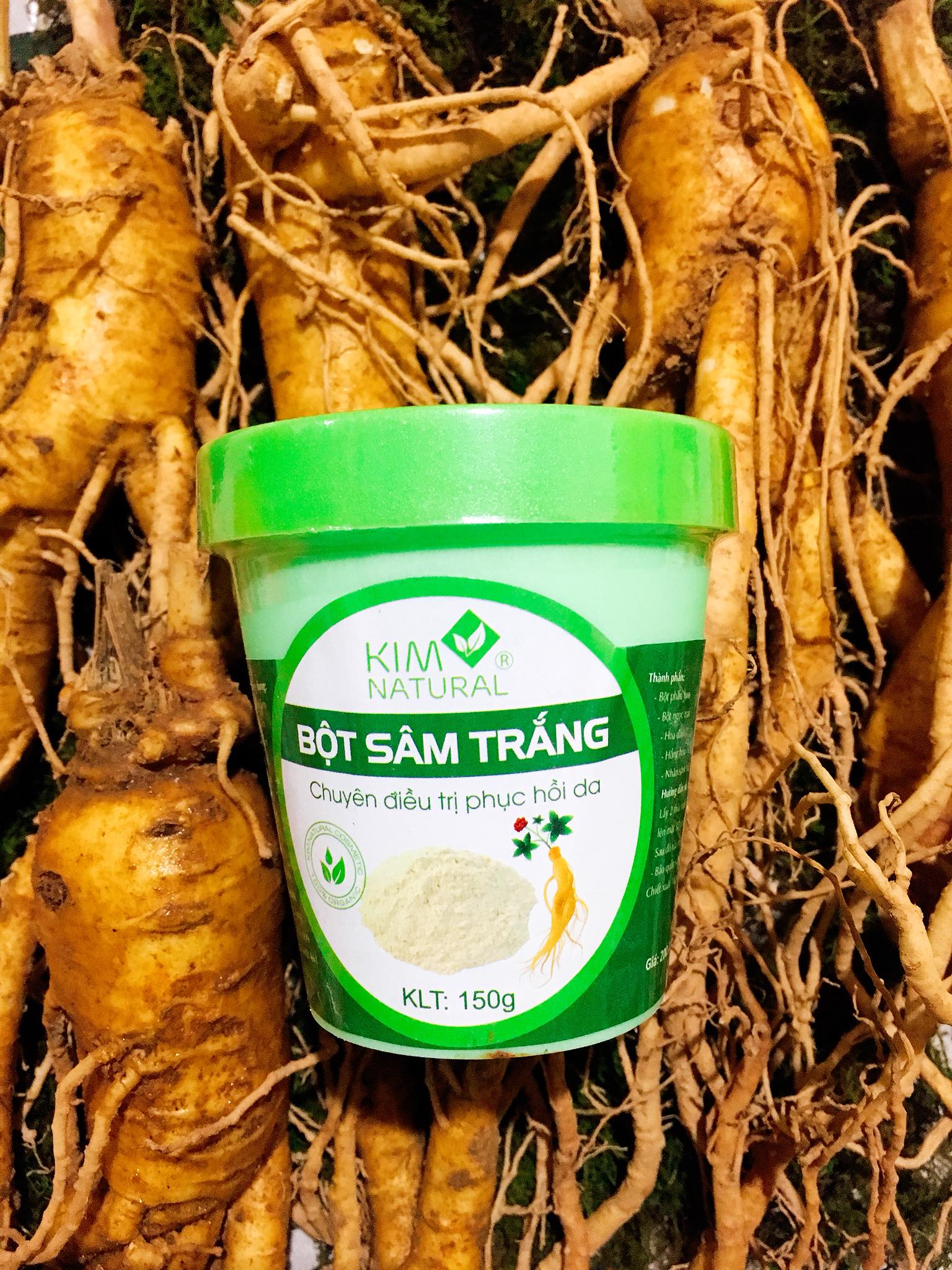 Mặt Nạ Bột Sâm Trắng Kim Natural