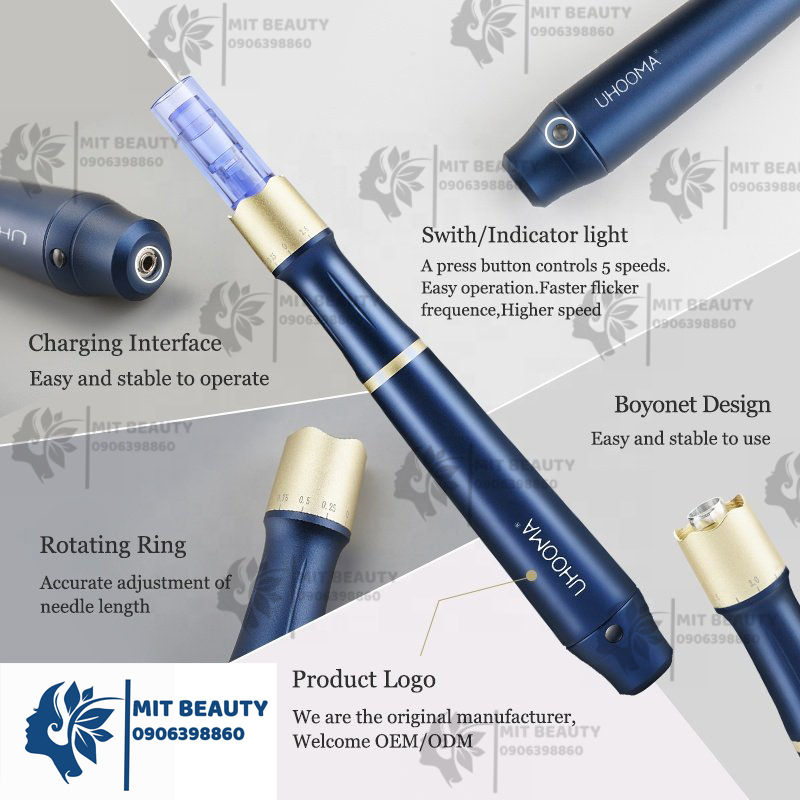 Máy phi kim UHOOMA uhoma F3 (có tích điện) cấy tảo cấy phấn cấy tinh chất hồng sâm Hàn Quốc