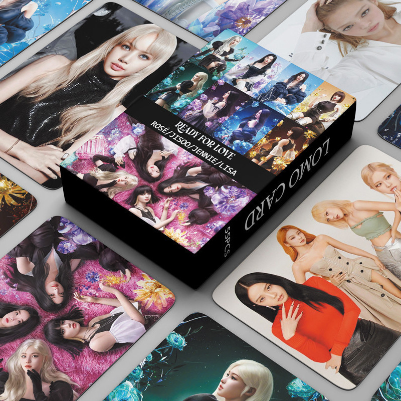 Thẻ Lomo card BlackPink bo góc Ready For Love Hoạt Họa Album Thần Tượng Kpop