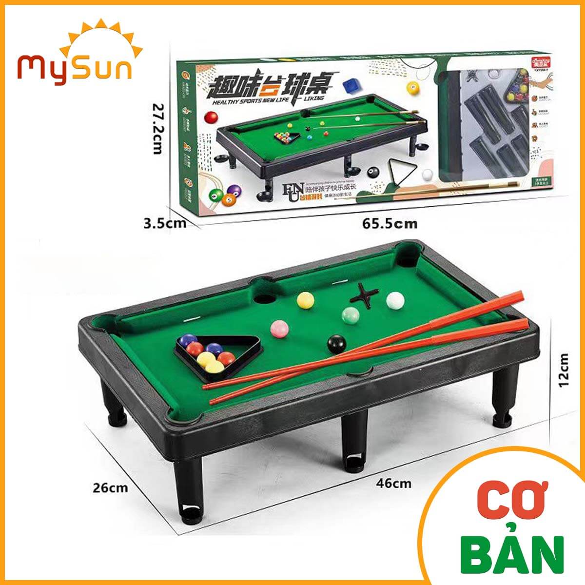 Bàn bi a bida mini cỡ lớn cho trẻ em bé giá rẻ đồ chơi MySun