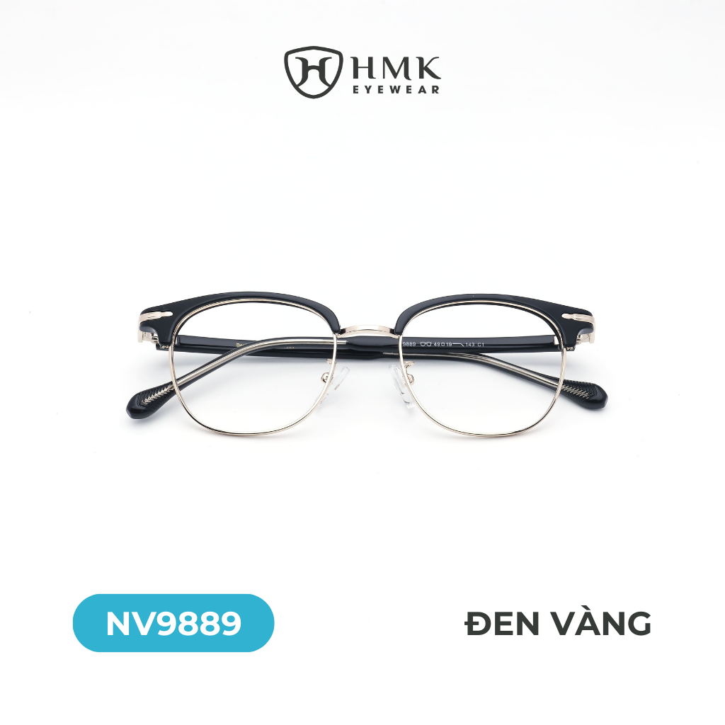 Kính Nửa Viền Nam Nữ Chính Hãng HMK Eyewear Thời Trang Tổng Tài - NV9889