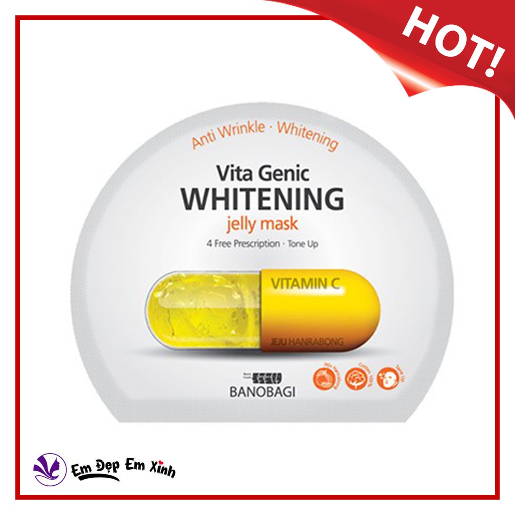 (COMBO 10 MIẾNG) Mặt Nạ Giấy Banobagi Vita Genic Jelly Mask Vitamin C DƯỡng Trắng  Phục Hồi Da Mẫu Mới Frorence86 Store