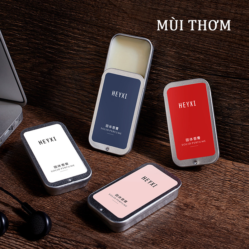 [HCM]Nước hoa khô dạng sáp HEYXI 4 mùi hương ngọt ngào tươi mát sáp thơm sáp khô nước hoa nam nữ bỏ túi nhỏ gọn tiện dụng