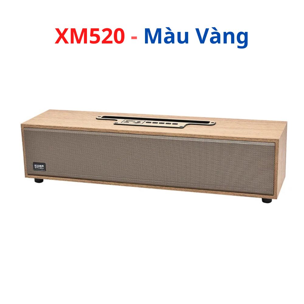 Loa bluetooth Bass mạnhLoa Vỏ Gỗ công suất 20W siêu trầm XM 520  thiết kế vỏ gỗ dạng thanh để bàn Xm