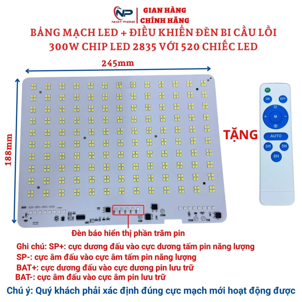 Chip led đèn năng lượng mặt trời có mạch điều khiển dùng cho đèn led Pha năng lượng mặt trời 100W200