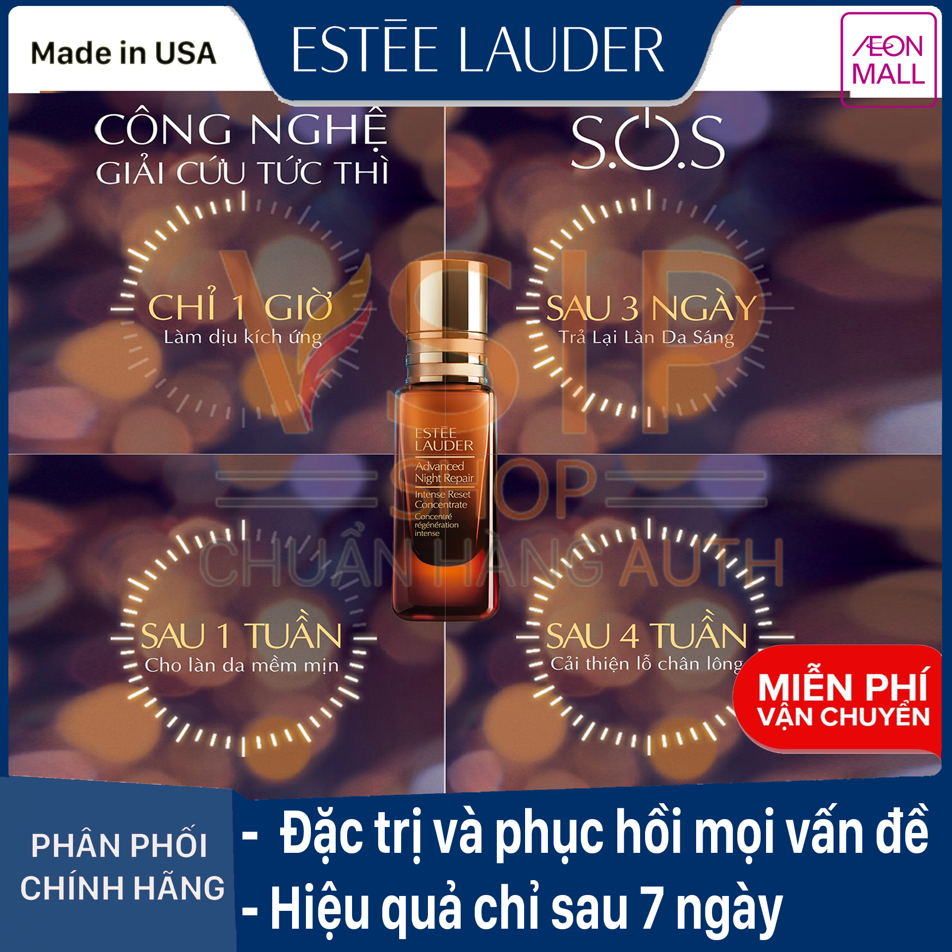 (Phiên Bản Nâng Cấp) Tinh Chất Giải Cứu Làn Da Tức Thì Toàn Diện Mọi Vấn Đề Serum Estee Lauder Advanced Night Repair Intense Reset Concentrate 20Ml