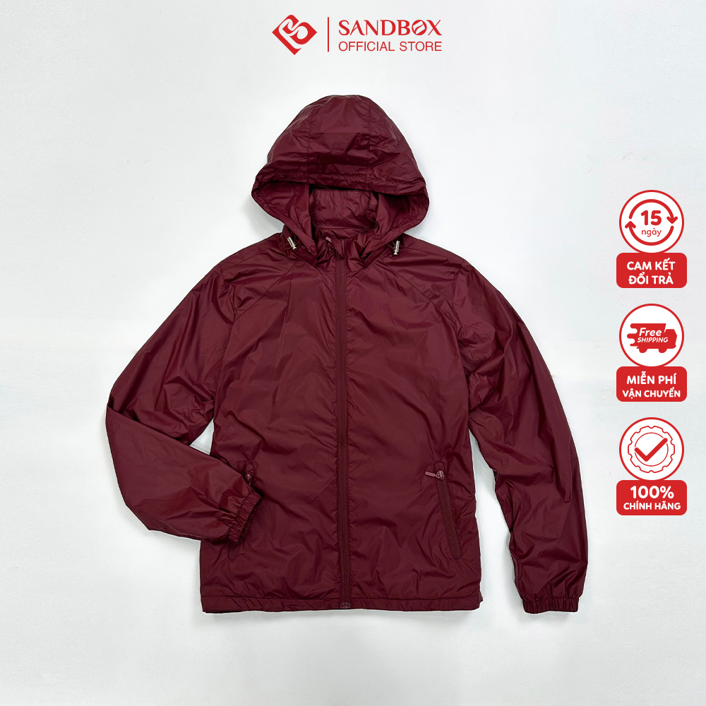 Áo khoác nữ SANDBOX áo gió chất mỏng, 2 lớp cao cấp, chống nước nhẹ, thiết kế mũ có thể tháo rời, tiện dụng, thoải mái AKG23002
