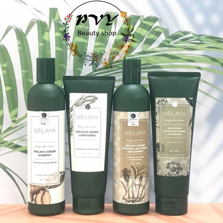 Bộ Dầu Gội Weilaiya Chính Hãng Tinh Chất Gừng Hỗ Trợ Mọc Tóc Ngăn Rụng Tóc Kích Thích Mọc Tóc - Cho Da Đầu Dầu Da Đầu Khô