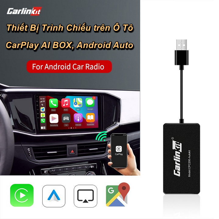 Thiết Bị Trình Chiếu trên Ô Tô CarPlay AI BOX Android Auto - EuroHome