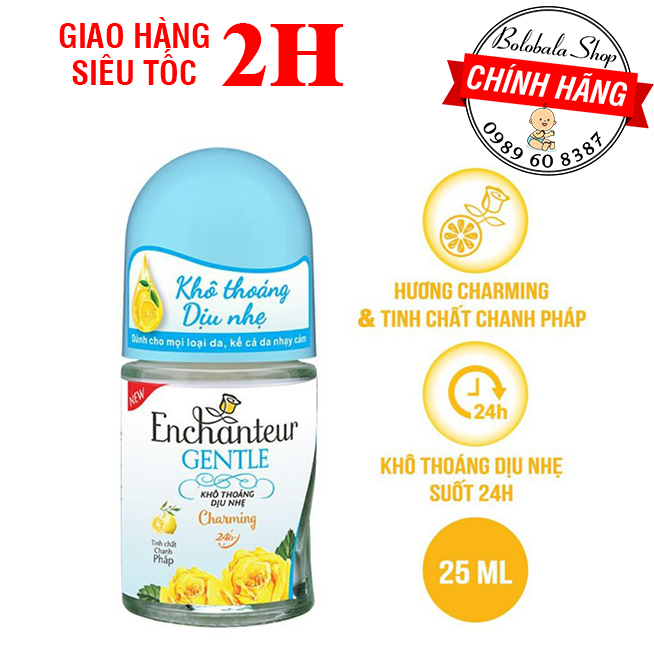 Lăn Khử Mùi Nước Hoa Enchanteur Gentle 25Ml