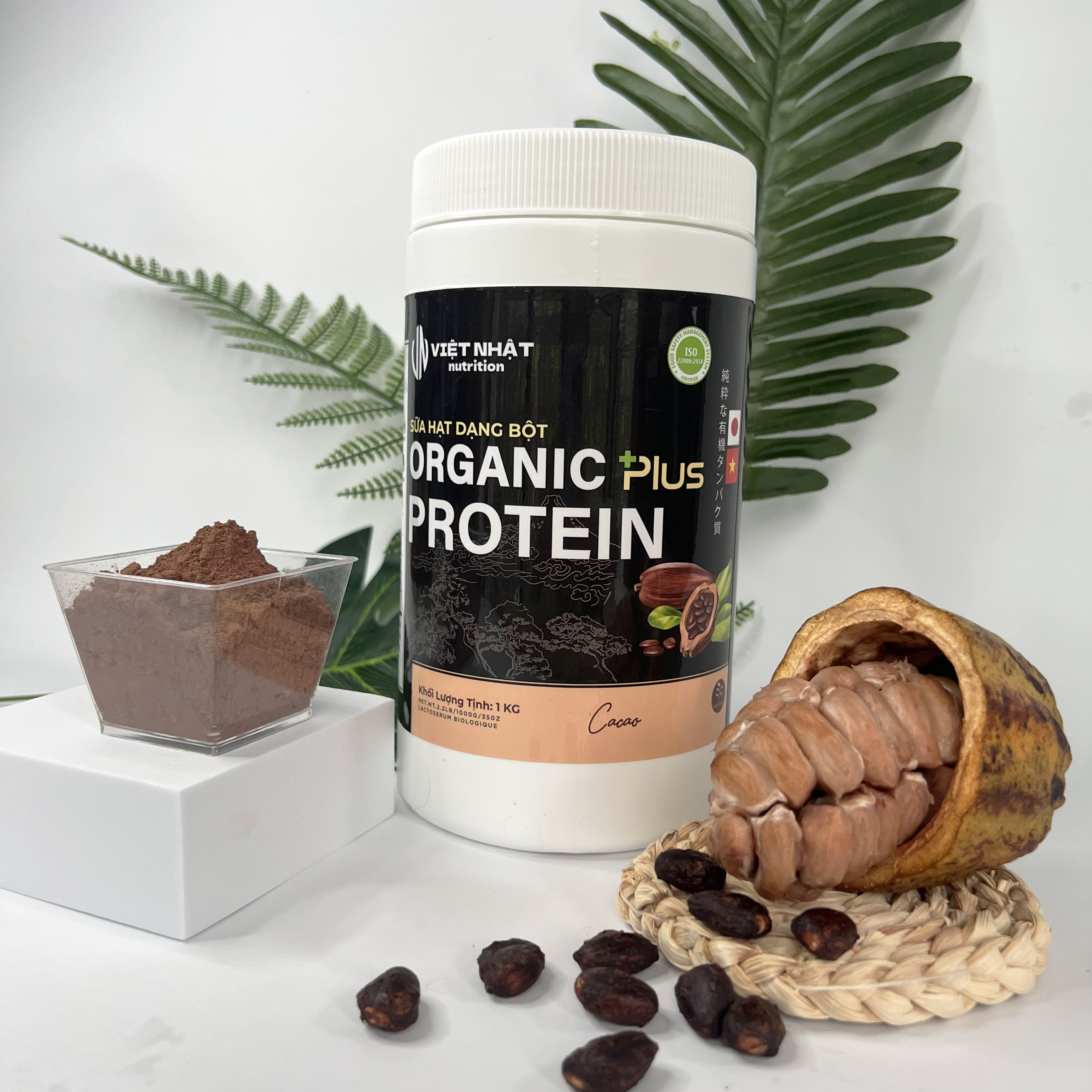 Organic Protein Việt Nhật Plus hỗ trợ tăng cơ - cải thiện cân nặng chất lượng cao hộp 1kg