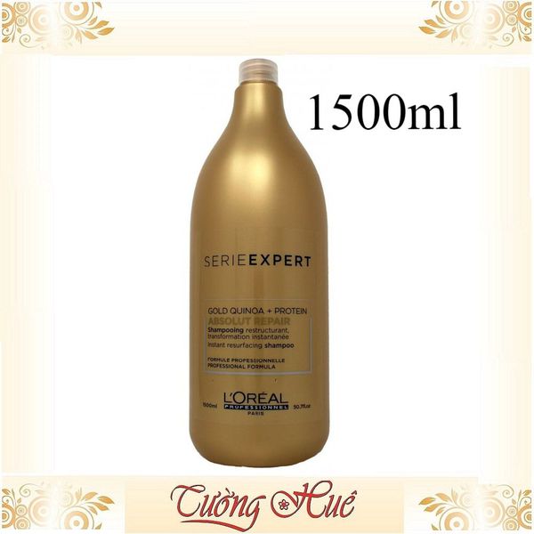 Dầu Gội Chăm Sóc Tóc Hư Tổn Loréal Serie Expert Absolut Repair - Vàng - 1500Ml