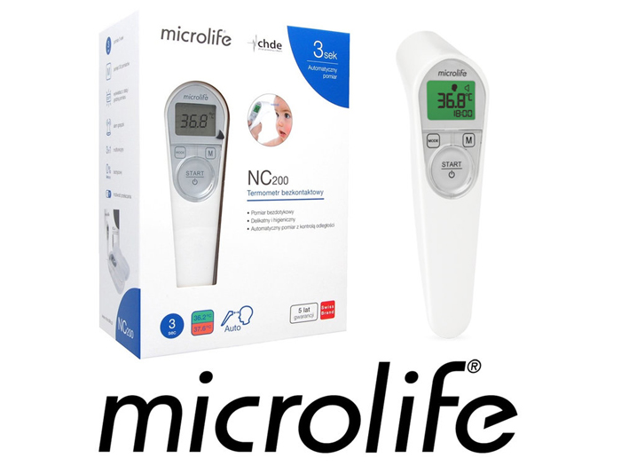 Nhiệt Kế Điện Tử Hồng Ngoại Microlife Nc200 - Đo Nhanh Chính Xác Trong 1 Giây | Đo Được Mọi Vật Thể Bao Gồm Cả Nhiệt Độ Không Khí