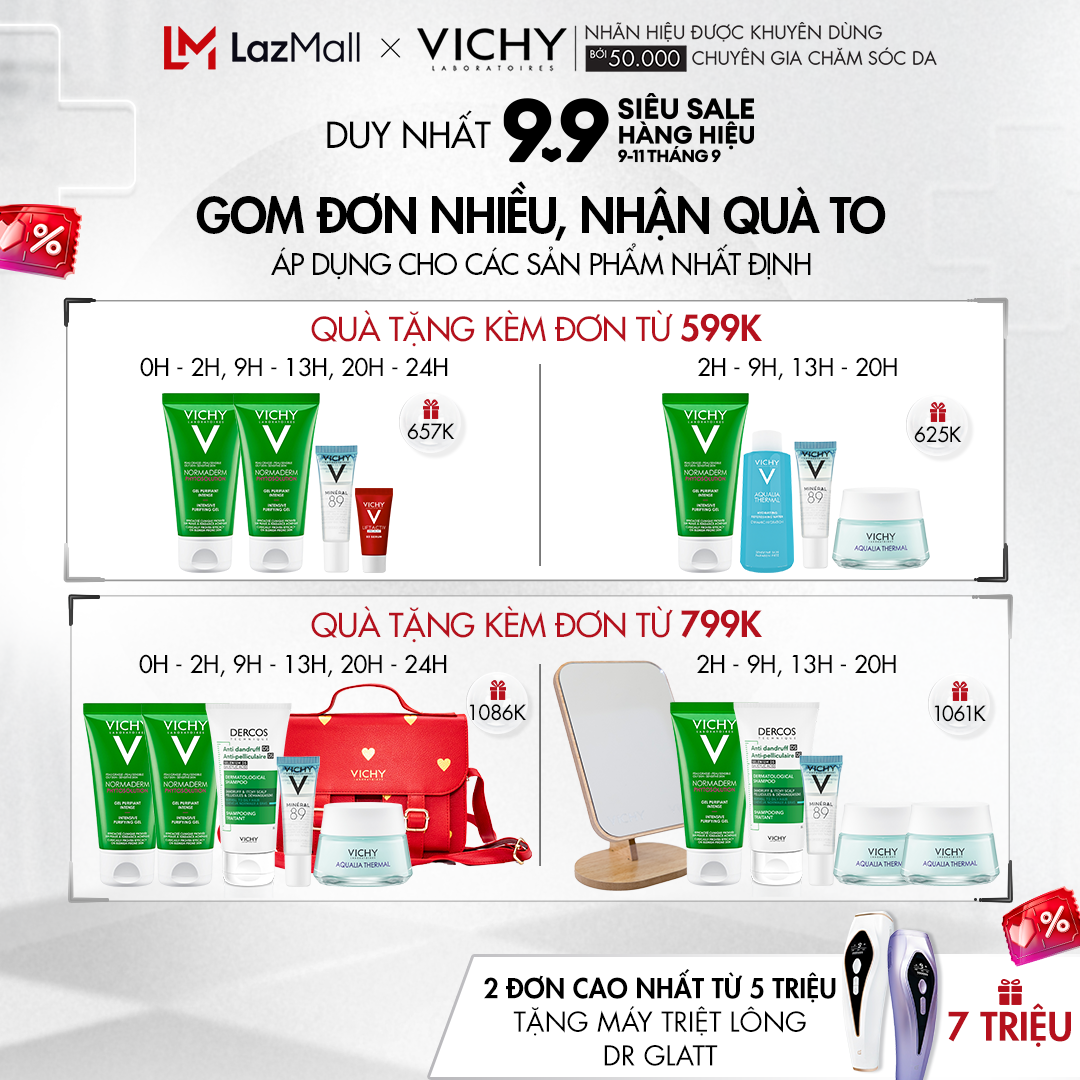 Kem chống nắng dành cho da dầu mụn giảm các dấu hiệu lão hóa và kiềm soát bóng dầu Vichy Capital Sol