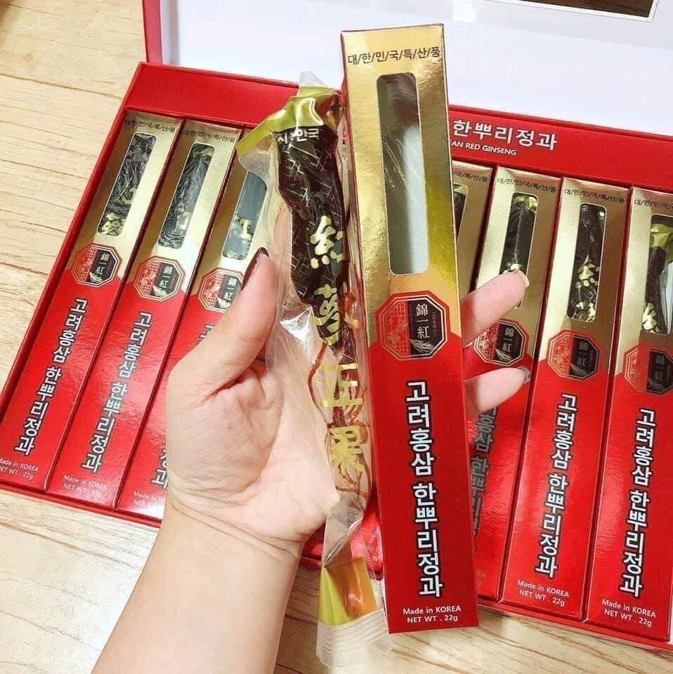 Sâm Tẩm Mật Ong Nguyên Củ Cao Cấp Geumsan Hàn Quốc ( Hộp 10 Củ X 22G)