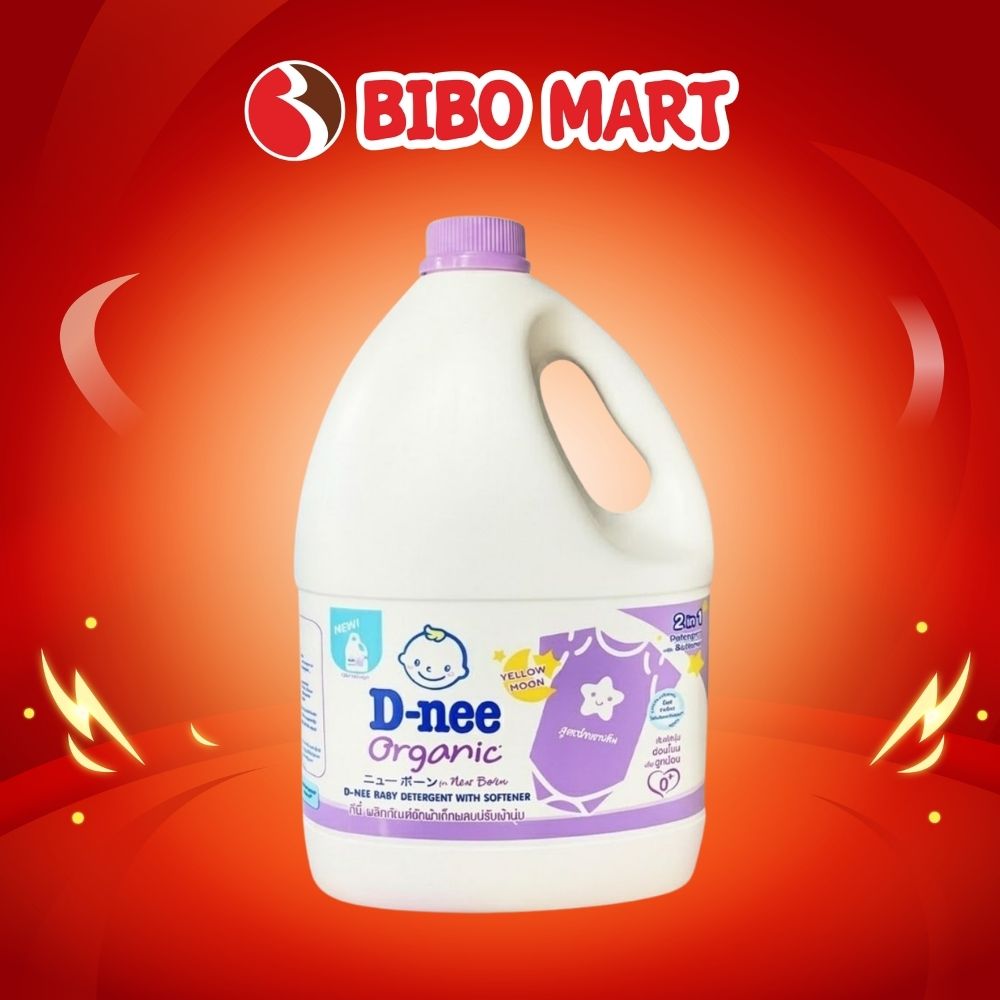 Nước Giặt Xả Dnee Tím Can 2.6L Dành Cho Trẻ Sơ Sinh - Bibomart