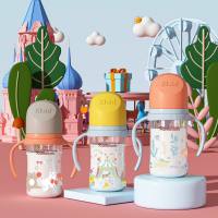 Bình sữa cổ rộng Kichi 160ml 240ml 300ml núm ti siêu mềm chống sặc chống đầy hơi không BPA có tay cầm núm vú hỗ trợ nuốt bú