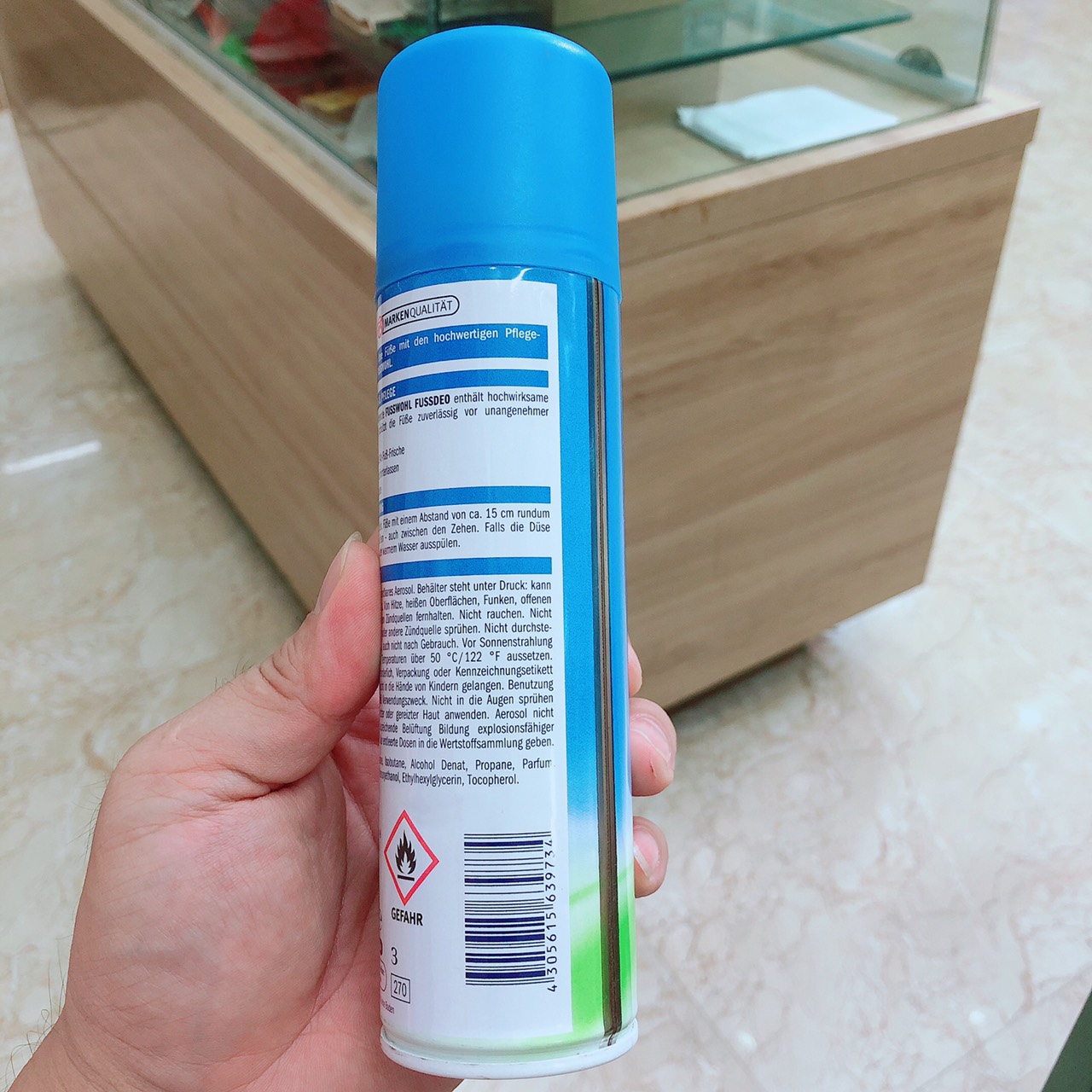 Xịt Khử Mùi Giầy Xịt Khử Mùi Chân 200Ml Fusswohl Schuhdeo