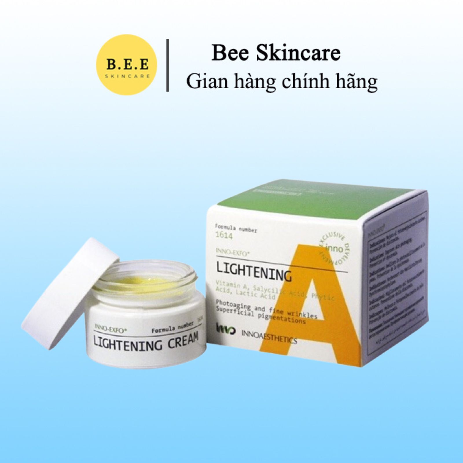 Peel Inno Vitamin A 5% Innoaesthetics Inno Lightening Tái Tạo Đều Màu Da Giảm Mụn Giảm Thâm Bee Skincare