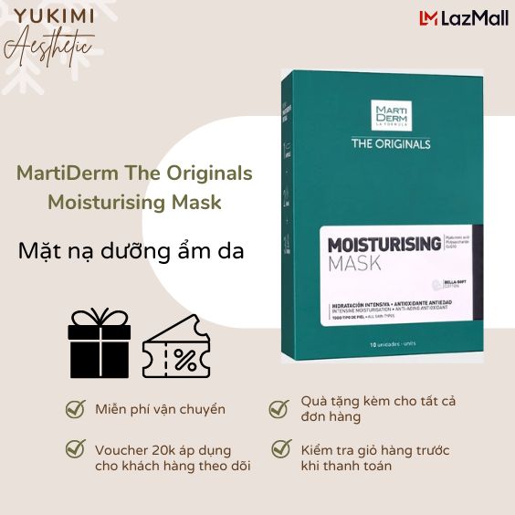 Mặt nạ dưỡng ẩm da - MartiDerm The Originals Moisturising Mask (25ml x 10 miếng)