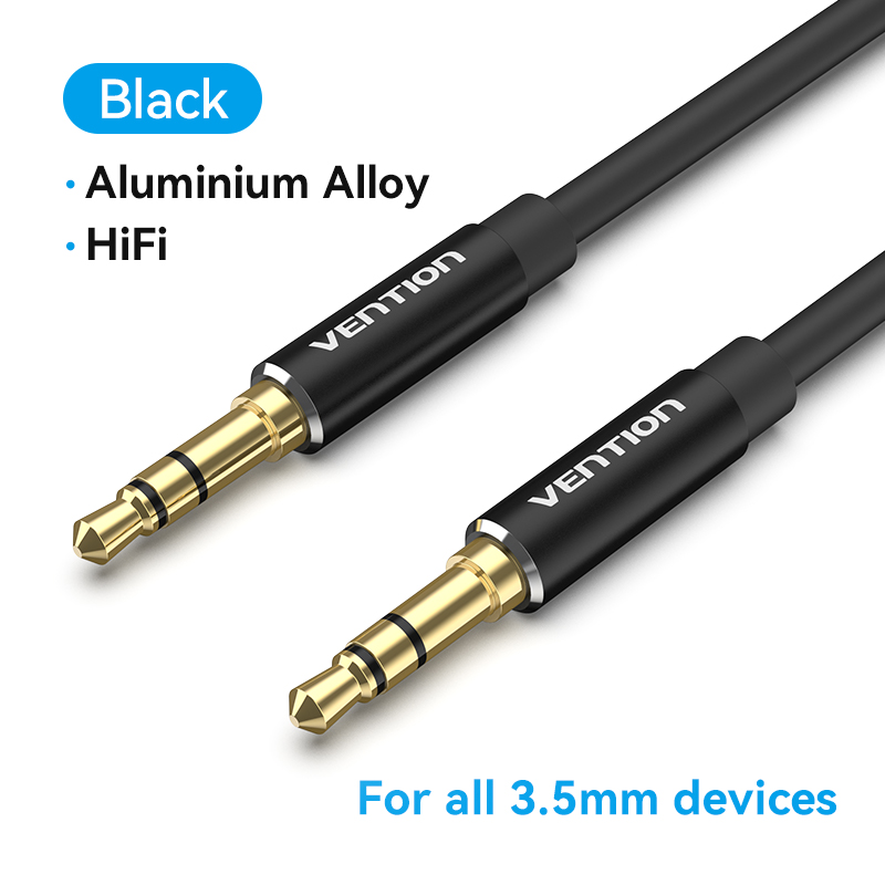 Vention Dây 3 5mm 2 Đầu Cáp Âm Thanh Đầu Đực Sang Đầu Đực 3.5Mm Hợp Kim Nhôm Cho Điện Thoại Máy Tính