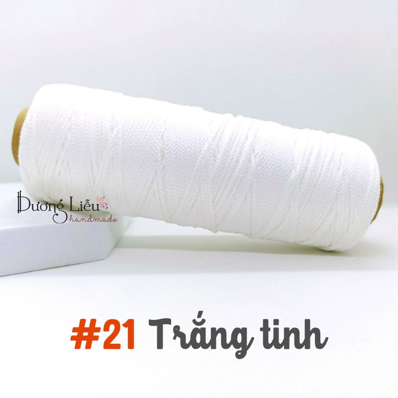 (Màu mới 78 màu) Sợi dệt trơn Craft Yarn 2mm lõi giấy cuộn 125g