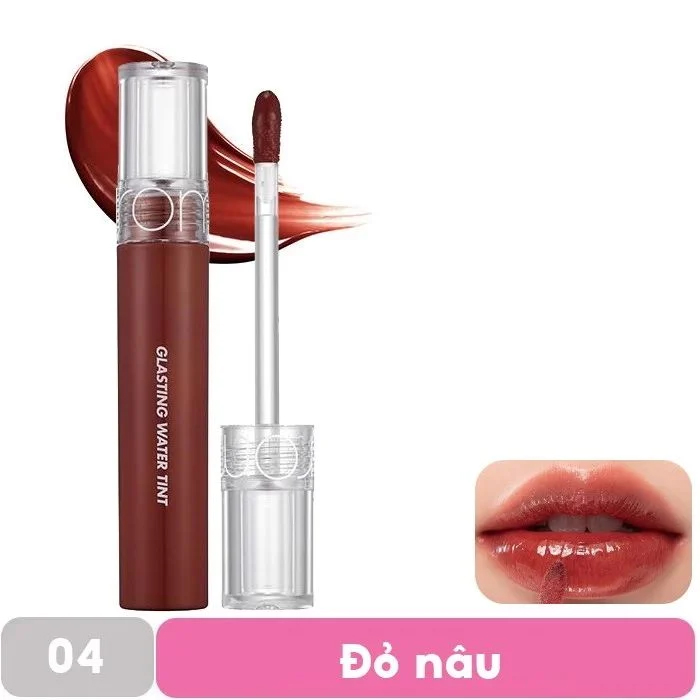 [NEW 14-17] Son Tint Bóng Lì Căng Mọng Môi Hàn Quốc Romand Glasting Water Tint 4g (04 Đỏ Nâu 03 Cam 