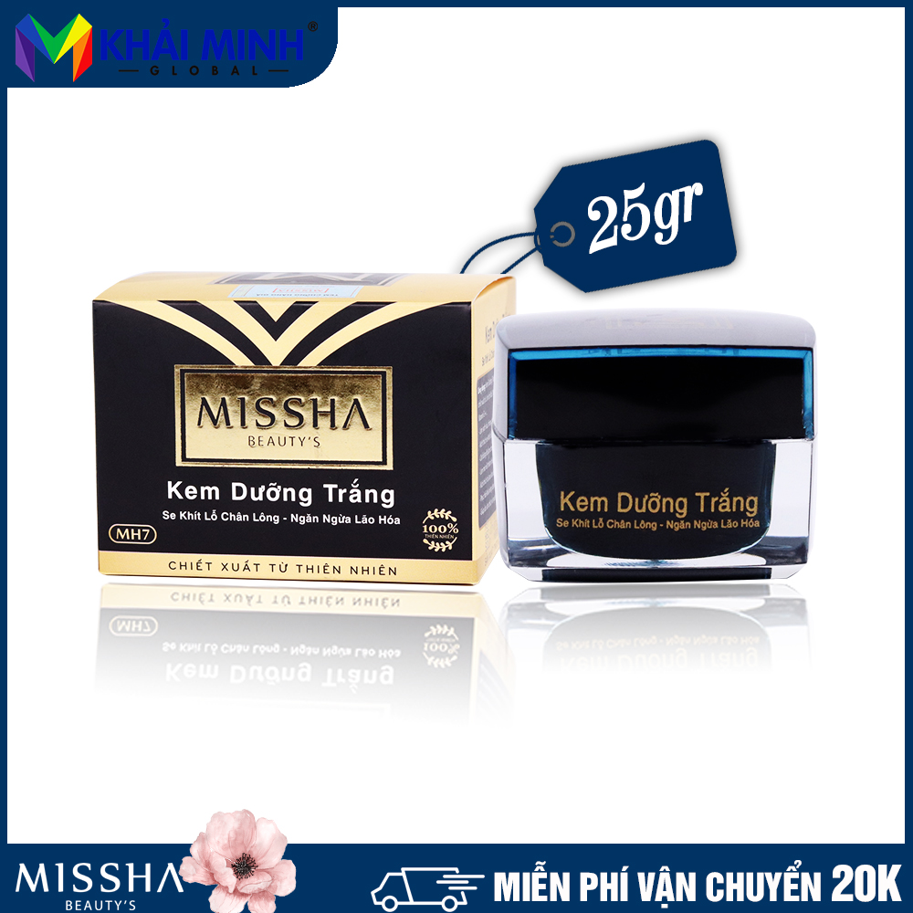 Kem Dưỡng Trắng Da Mặt Se Khít Lỗ Chân Lông Ngừa Lão Hoá Dưỡng Ẩm Da Mặt Missha Beauty’s 25Gr - Mỹ Phẩm Global Khai Minh