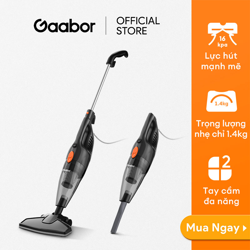 Máy hút bụi cầm tay Gaabor tháo lắp 2in1 lực hút 16000PA GVCW-M15AS/VCW16M siêu mạnh chổi quét 90 độ