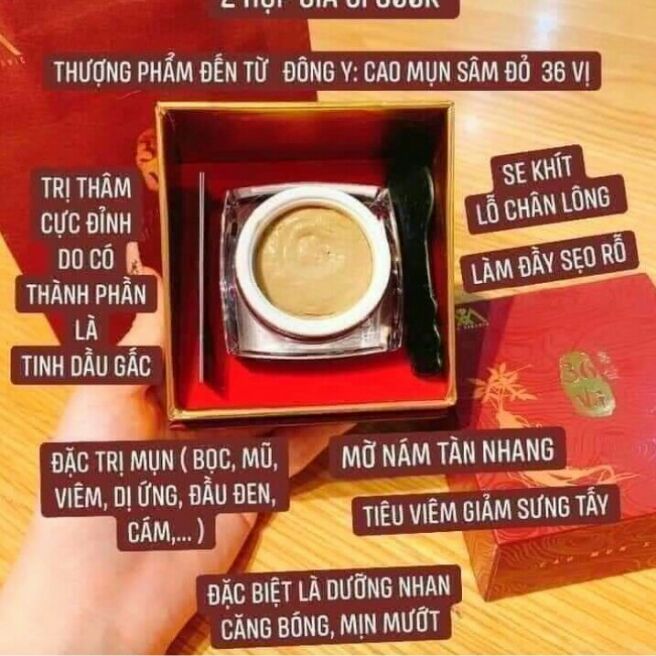 Cao Mụn Sâm Đỏ Hũ 15 Gam