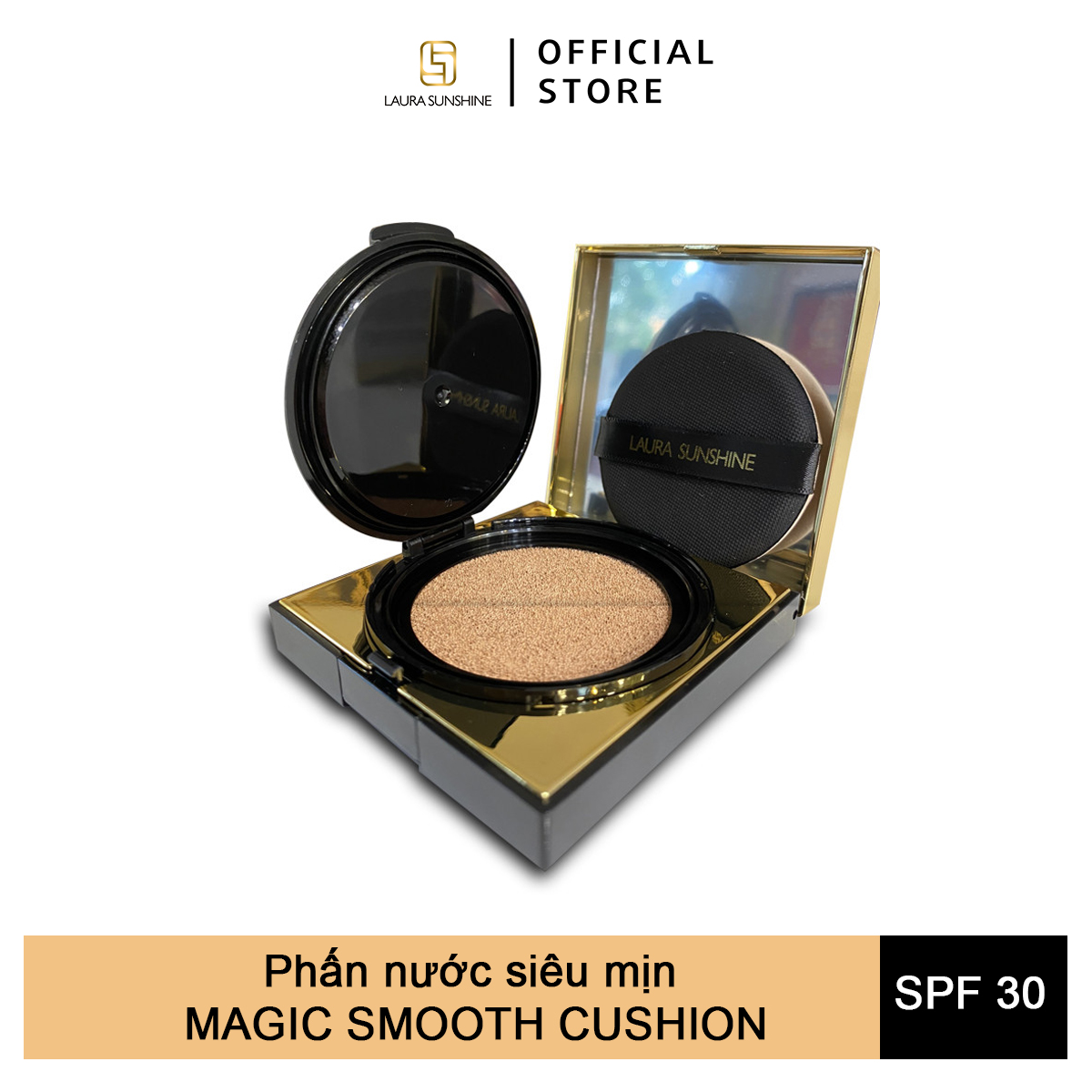 [Hcm]Phấn Nước Che Khuyết Điểm Siêu Mịn Laura Sunshine Magic Smooth Cushion Nhật Kim Anh Spf30