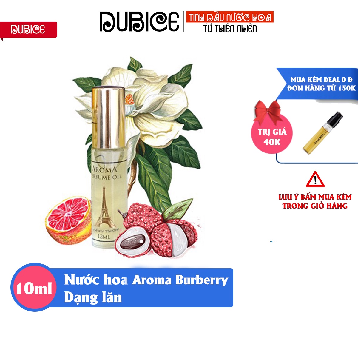 Tinh Dầu Nước Hoa Aroma Irish Burberry Dạng Lăn 10Ml