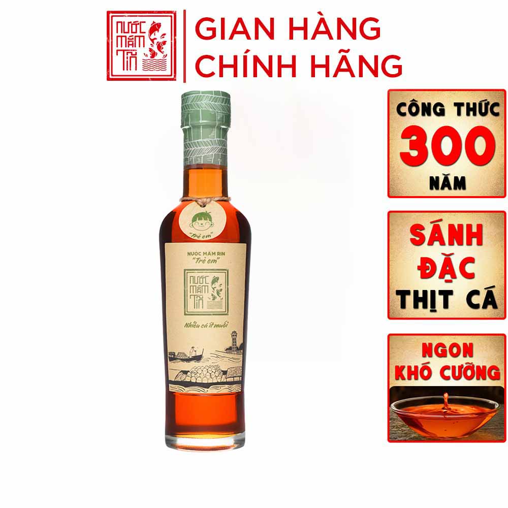 [42N-250ml] 01 Chai Nước mắm Tĩn Trẻ Em nhãn xanh độ đạm 42N chai thủy tinh 250ml nguyên chất truyền