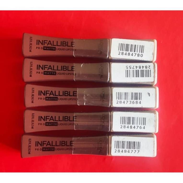 Hàng Mới Son Kem Lì Loreal Paris Infallible Chocolate 6.3 Ml (Chính Hãng)