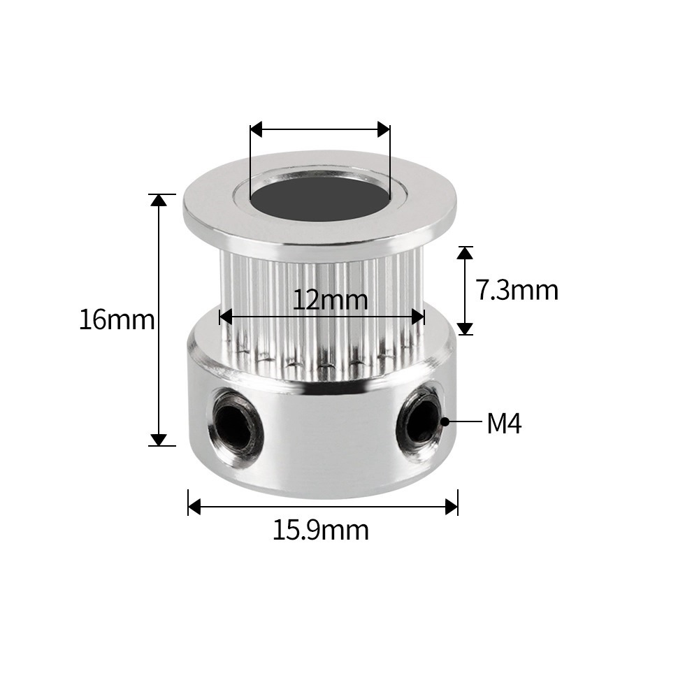 Puly Dây đai GT2 16 răng 20 răng 40 răng 48 răng 60 răng 80 răng (Bánh răng Pulley Puli Buly Buli Bá