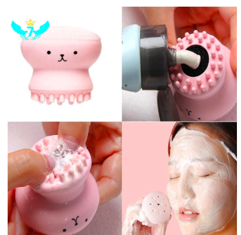 Cọ rửa mặt bạch tuộc – Cọ bạch tuộc rửa mặt – Máy rửa mặt hình bạch tuộc chống thấm nước