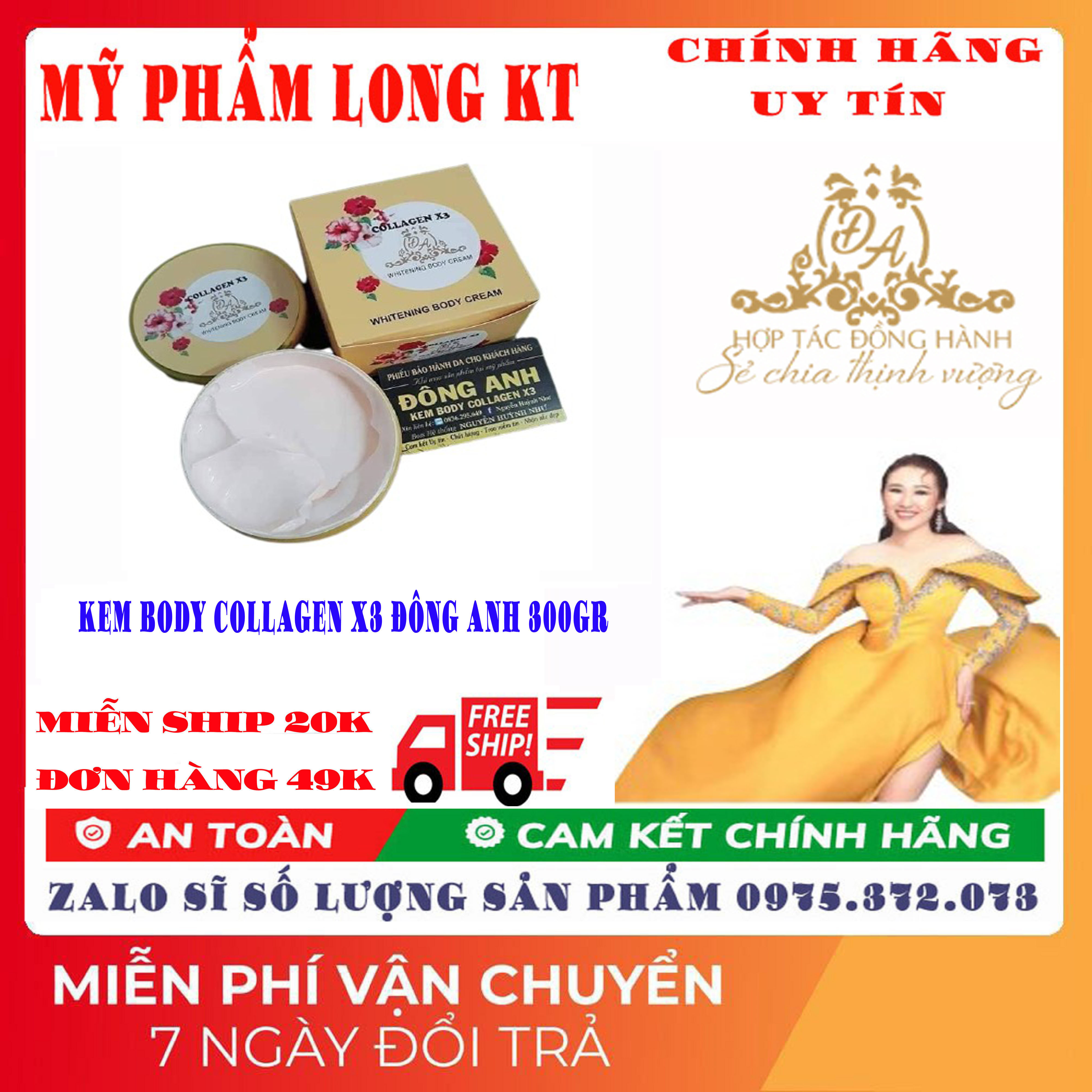 [Chính Hãng - Giá Sĩ - Team Cào Mỹ Phẩm Đông Anh ] - Kem Body Collagen X3 Cao Cấp Cực Trắng Bán Cực Chạy Dưỡng Ẩm Cho Da. Body Có Độ Chống Nắng Cao Dưỡng Da Trắng Hồng Tự Nhiên.300Gr