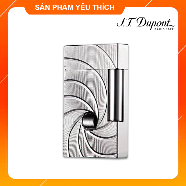 Hộp Quẹt Bật Lửa Gas Đá Dupont 007 Limited Edition D117B Đục Lỗ Màu Bạc Dòng 3 Ligne Cực Hiếm - 