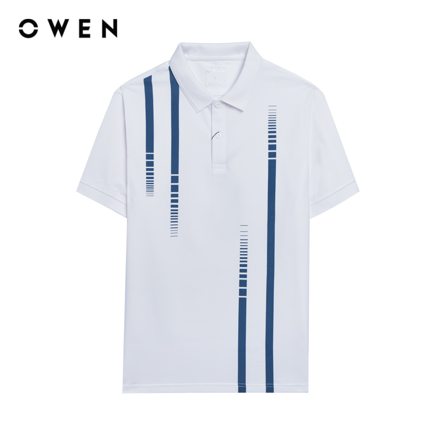 OWEN - Áo polo ngắn tay Body Fit APV243804 màu Trắng chất liệu CVC Spandex