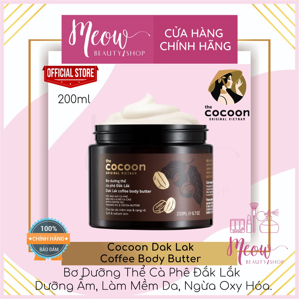 [Hcm]Cocoon - Bơ Dưỡng Thể Cà Phê Đắk Lắk Cocoon 200Ml