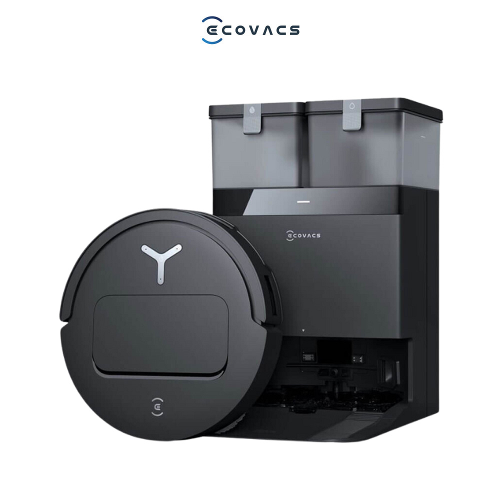 Ecovacs Deebot T50 Pro Omni - Robot Hút Bụi Lau Nhà Thông Minh, Lực Hút 15.000Pa, Pin 6400mAh, Màu Đen/Trắng