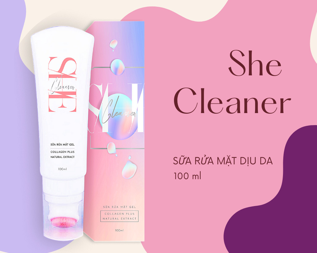 [Giá Hủy Diệt] Sữa Rửa Mặt Trắng Da 𝐆𝐄𝐋 𝐒𝐇𝐄 𝐂𝐋𝐄𝐀𝐍𝐒𝐄𝐑 100Ml - Tặng Kèm Bông Tẩy Trang